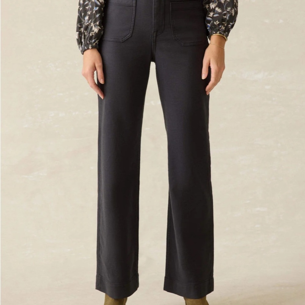 Faherty Women’s Stretch Terry Wide Leg Size 27 NWT